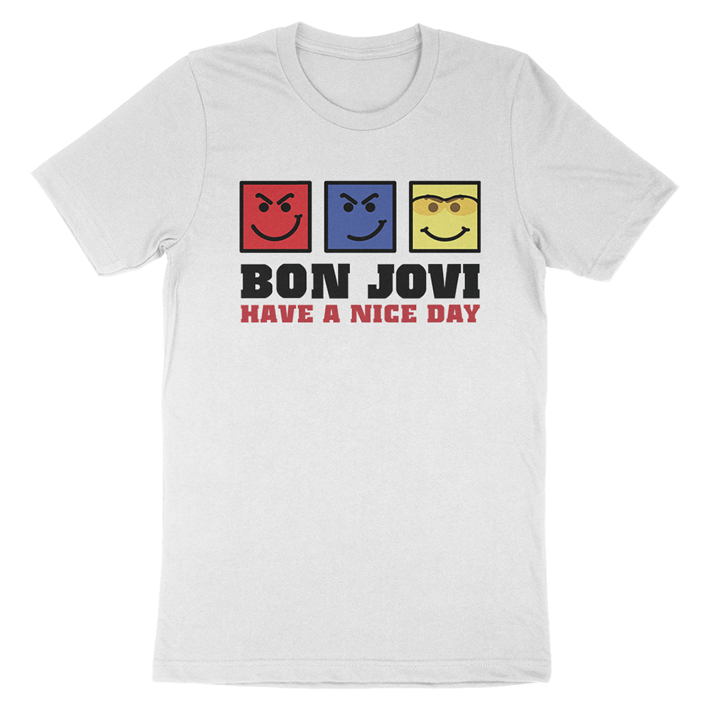 Have A Nice Day White T-Shirt - Bon Jovi Store UK