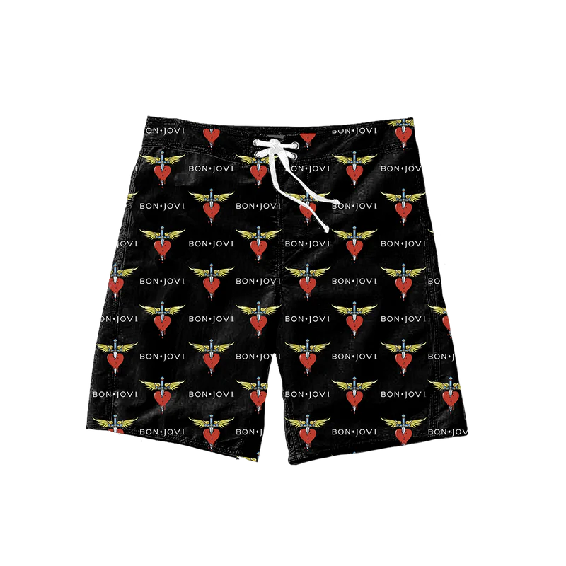 Bon Jovi - Heart & Dagger All Over Print Shorts