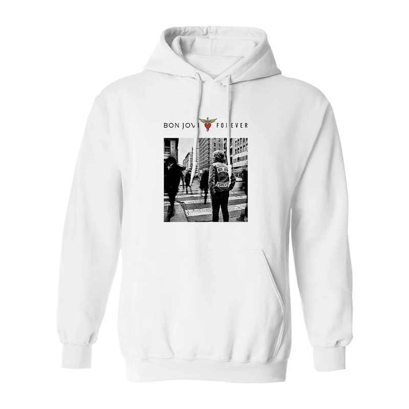 Bon Jovi - Bon Jovi Forever Hoodie in White