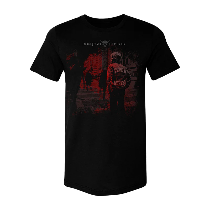 Bon Jovi - Forever Black Album Photo T-Shirt