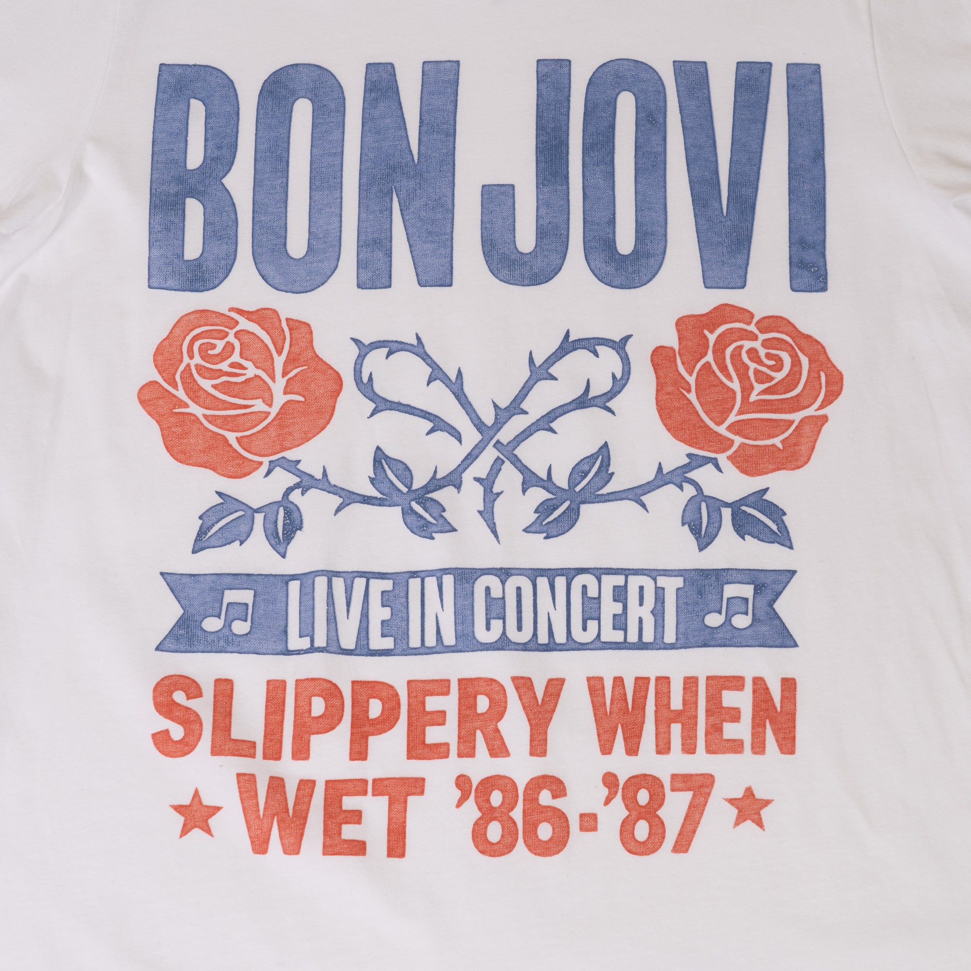 Bon Jovi - Live In Concert White T-Shirt