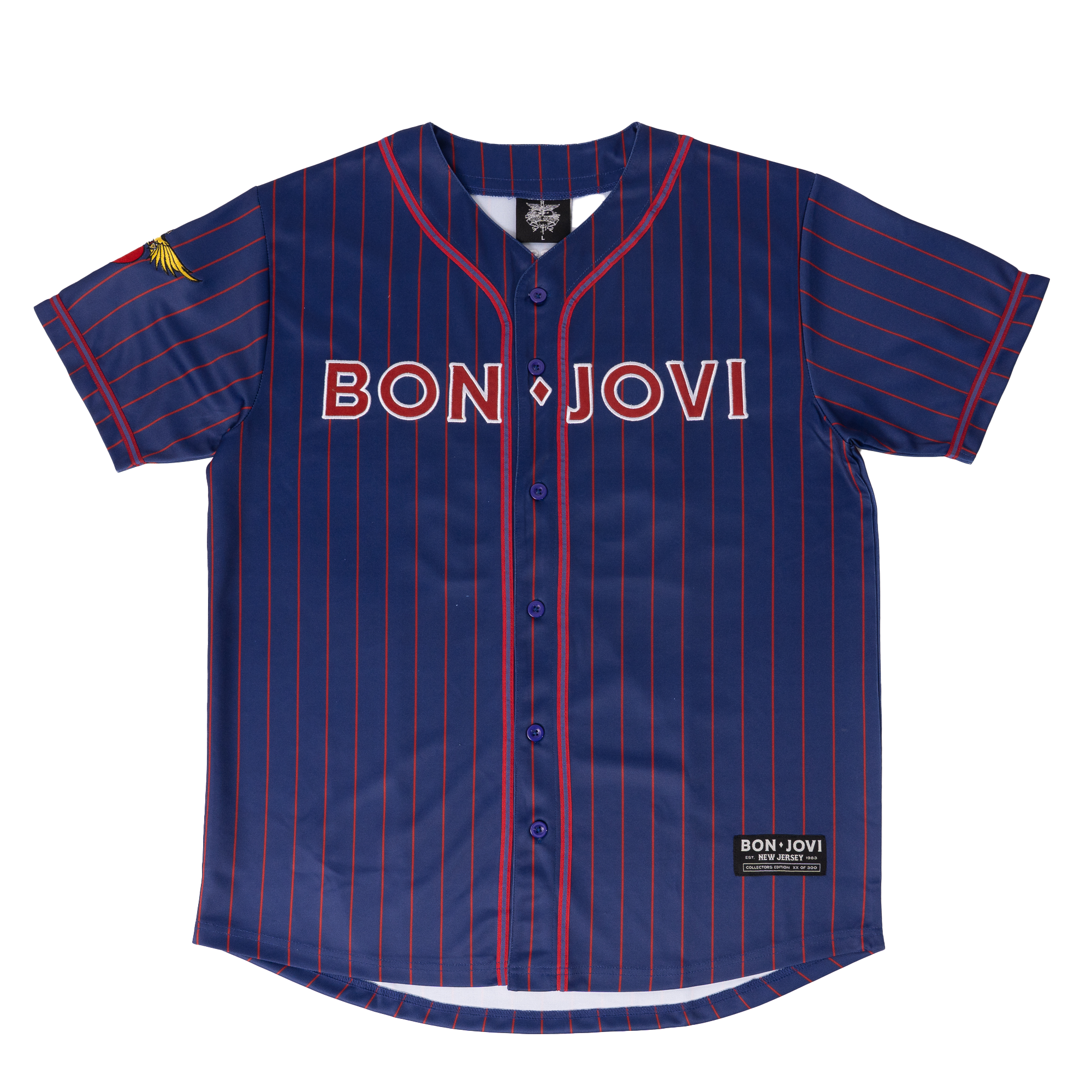 Bon Jovi - Bon Jovi Blue Baseball Jersey
