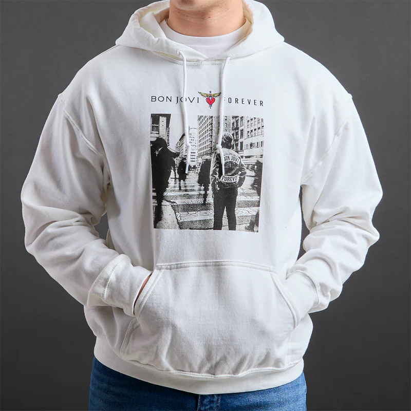 Bon Jovi - Bon Jovi Forever Hoodie in White