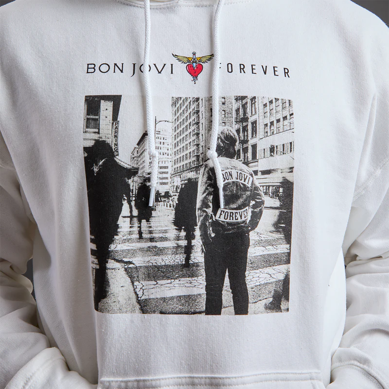 Bon Jovi - Bon Jovi Forever Hoodie in White
