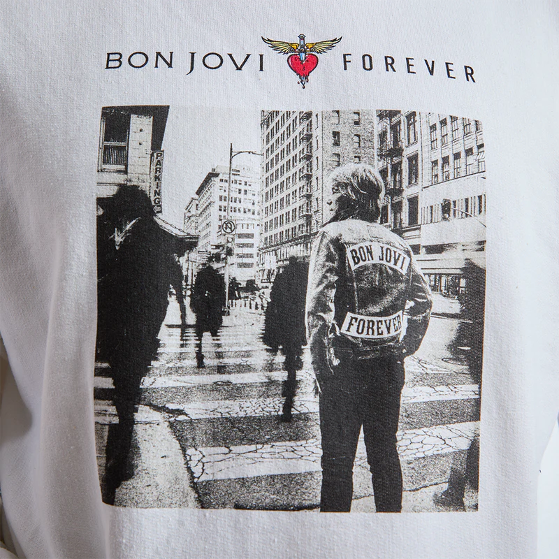 Bon Jovi - Bon Jovi Forever Hoodie in White