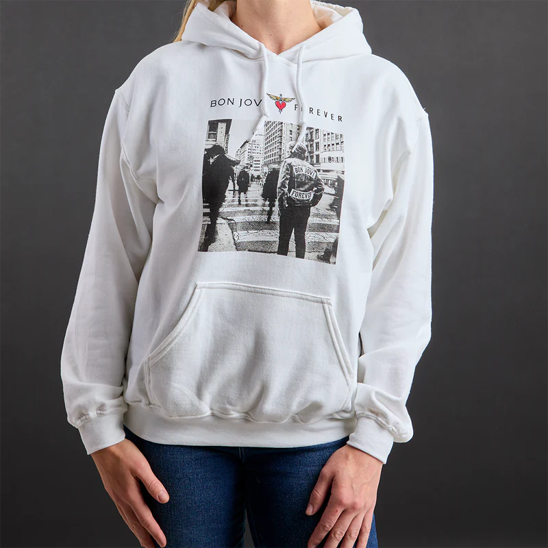 Bon Jovi - Bon Jovi Forever Hoodie in White