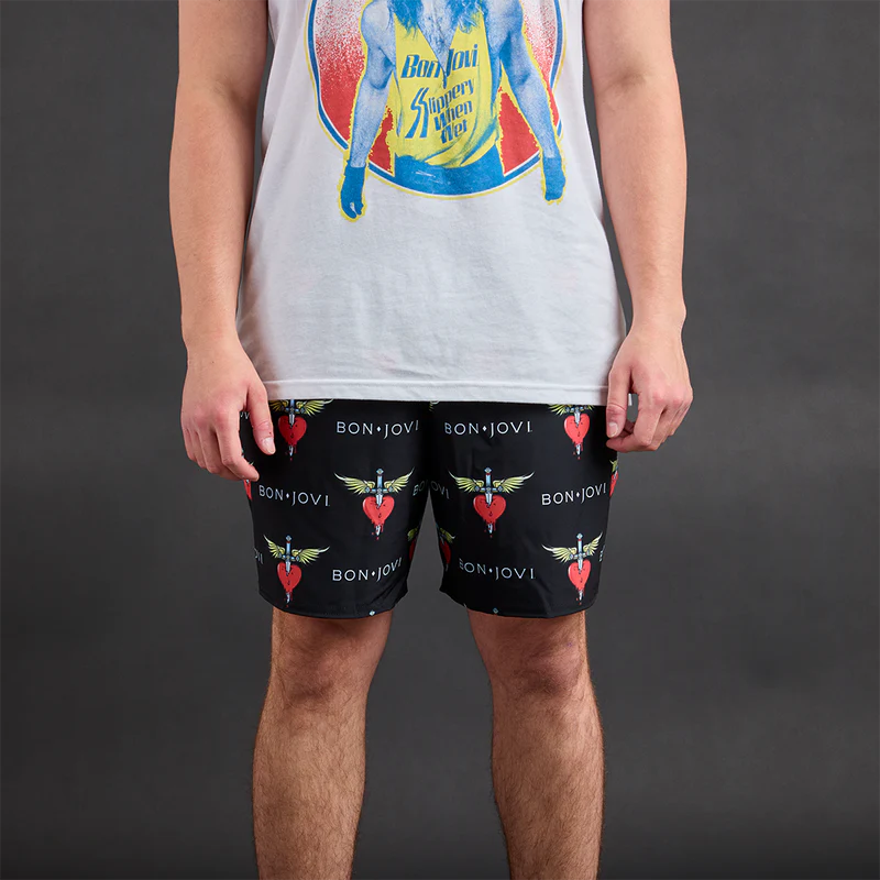 Bon Jovi - Heart & Dagger All Over Print Shorts