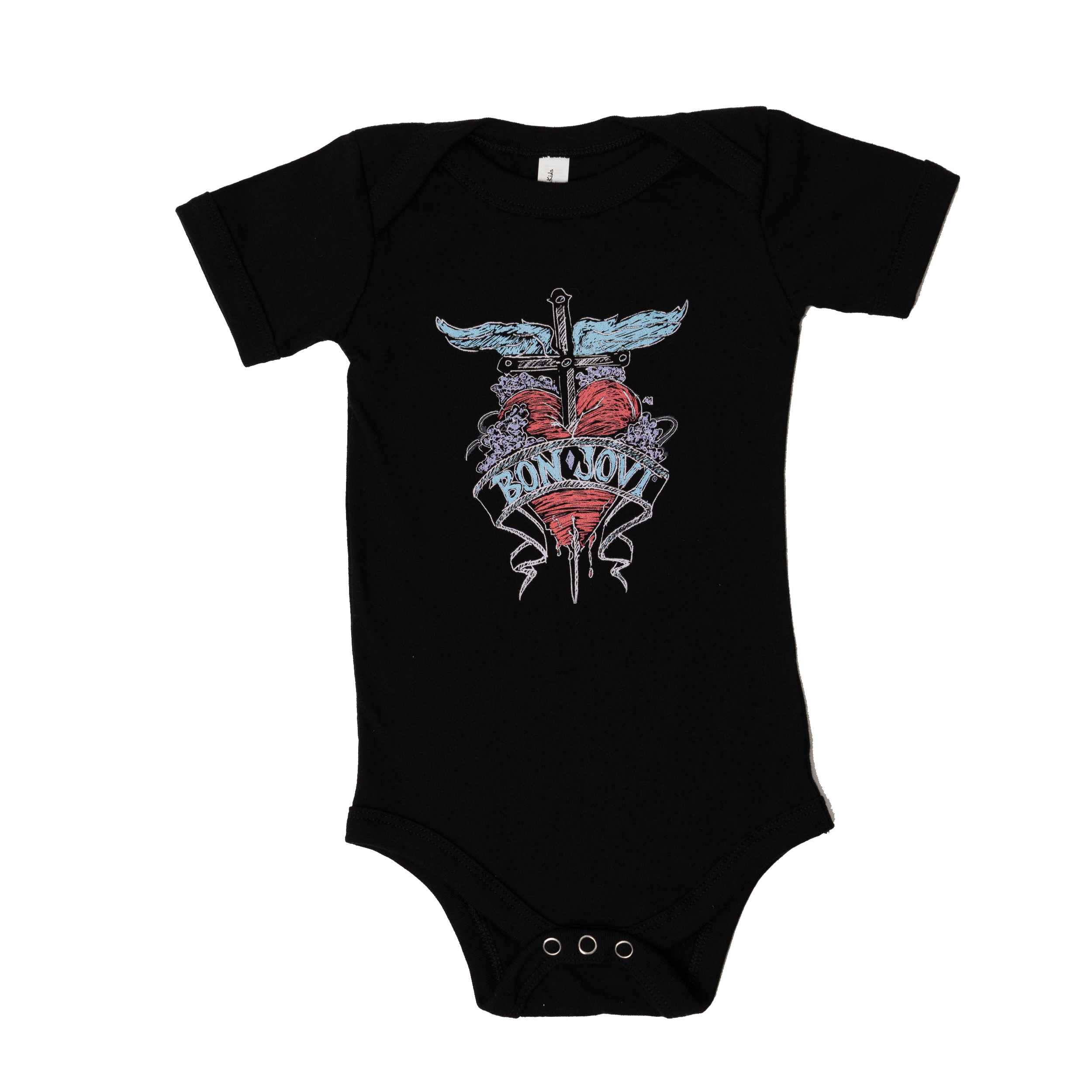 Bon Jovi - Bon Jovi Heart & Dagger Black Baby Onesie