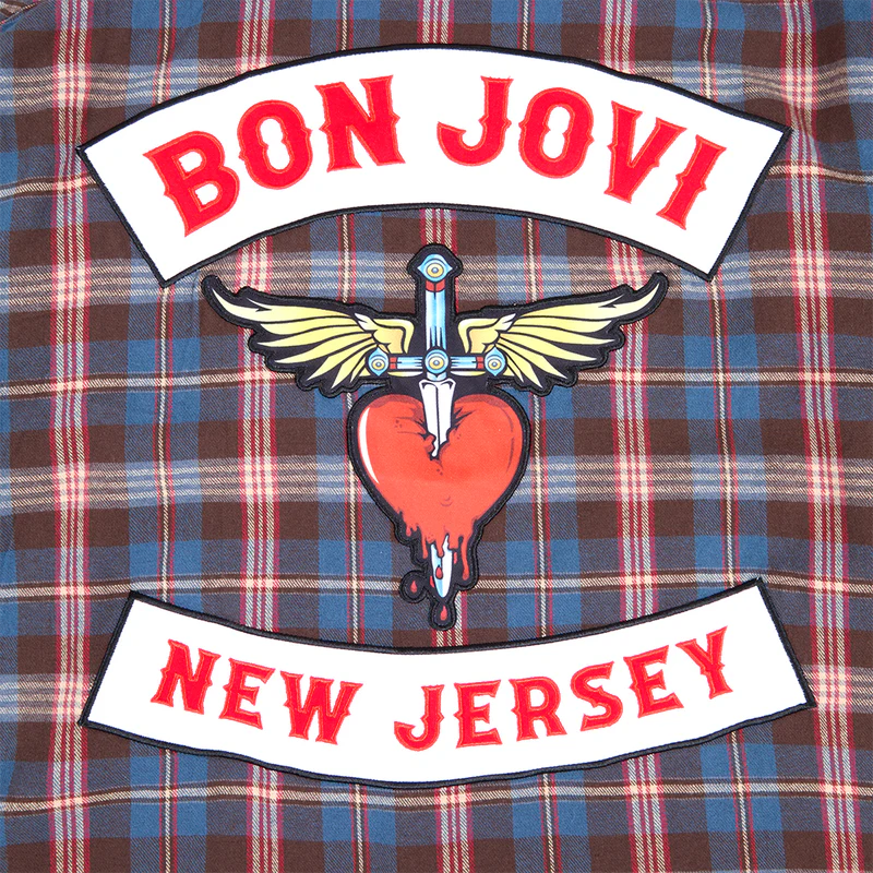 Bon Jovi - New Jersey Blue Pattern Flannel
