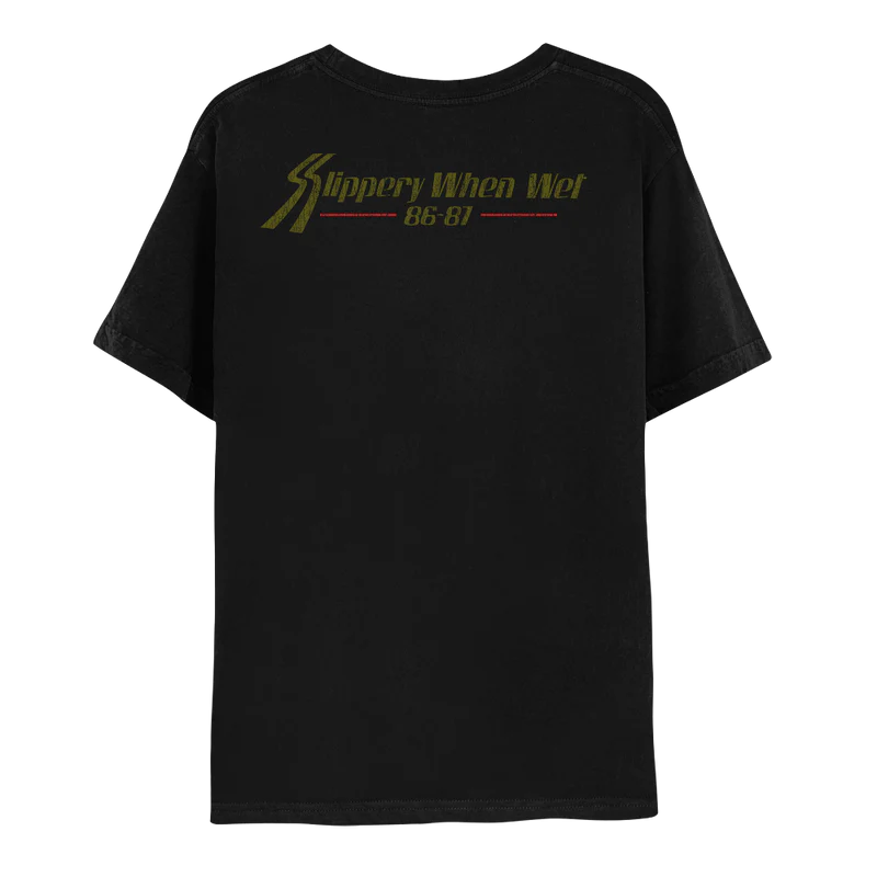 Bon Jovi - Slippery When Wet Vintage World Tour Black T-Shirt