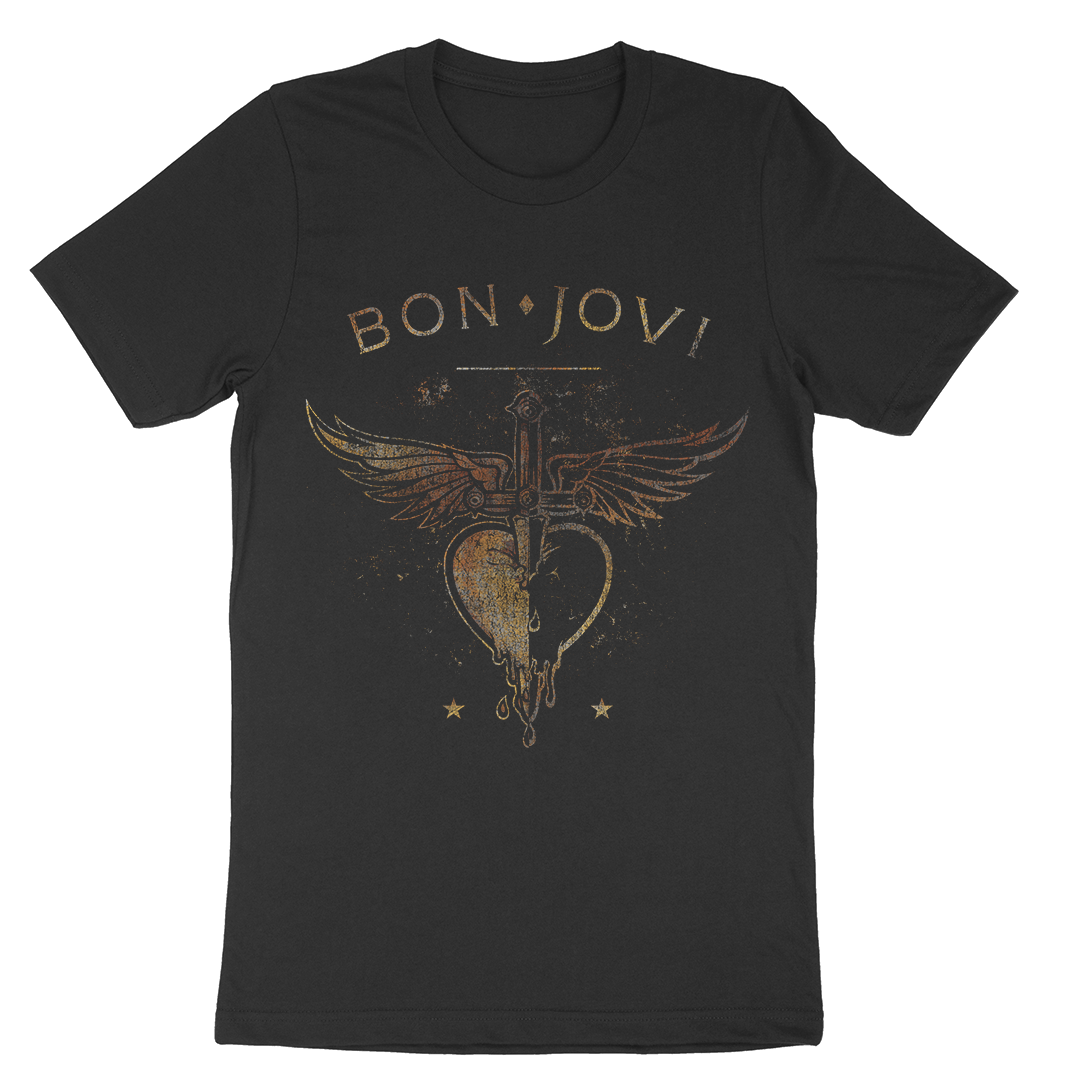 Bon Jovi - Vintage Heart & Dagger T-Shirt