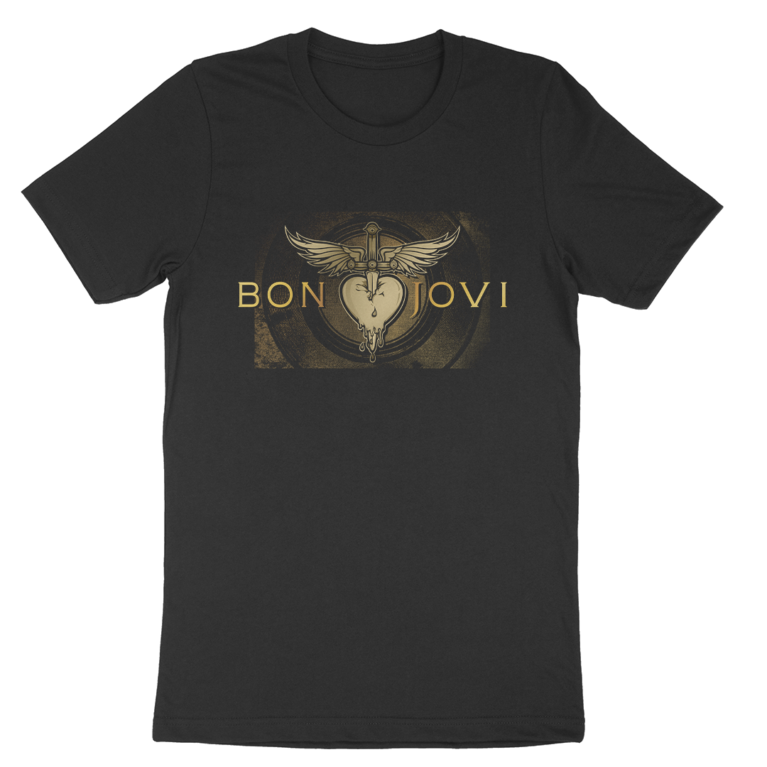 Bon Jovi - Heart & Dagger Vinyl T-Shirt
