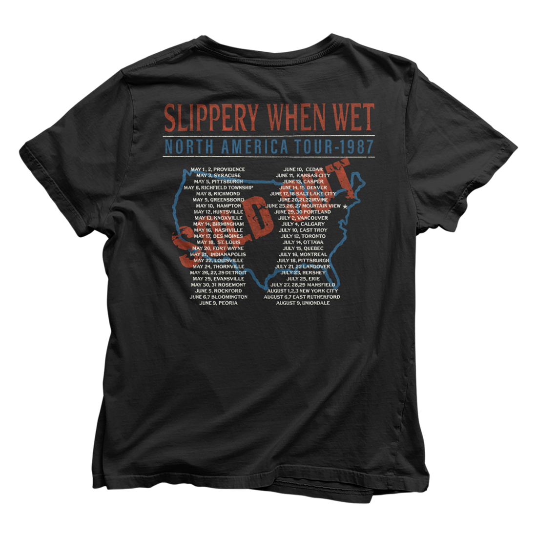 Bon Jovi - Slippery When Wet North America Tour T-Shirt