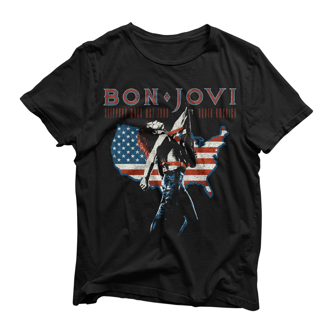 Bon Jovi - Slippery When Wet North America Tour T-Shirt